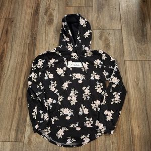 HOLLISTER Black & White‎ Floral Hoodie XS